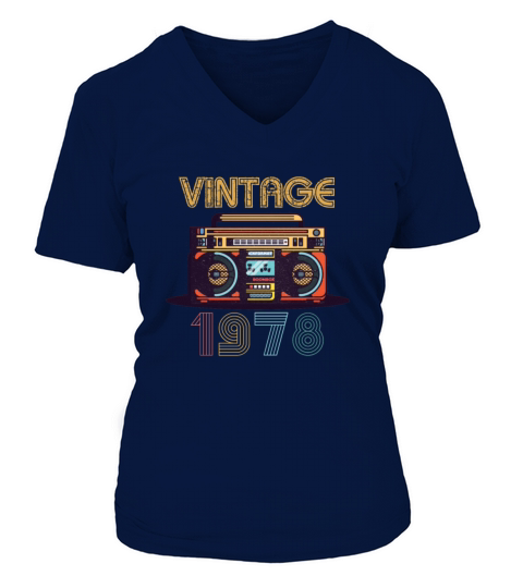 Cute 40th Birthday Gift Vintage 1978 T-Shirt Women's V-Neck T-shirt
