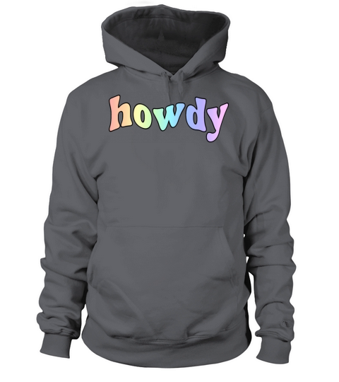 Howdy Pastel Rainbow Text Men's Hoodie