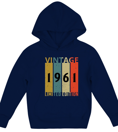 Vintage 1961 Limited Edition 60 Years Birthday Gif Kids Hoodie