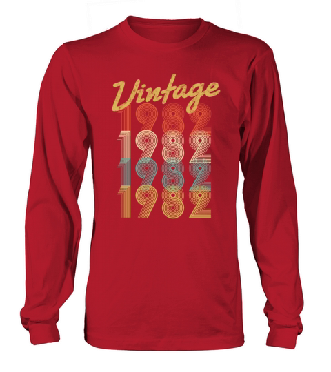 vintage retro since 1982 birthday gift Men's Long Sleeve