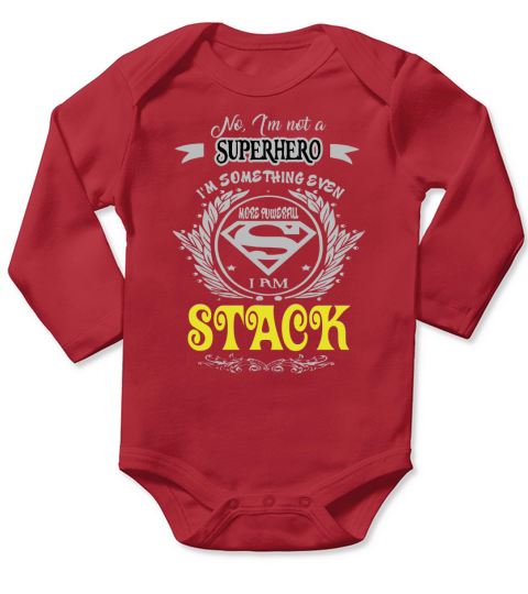 STACK . superhero STACK Long Sleeve Baby One-Piece