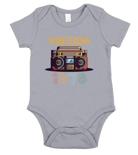 Cute 40th Birthday Gift Vintage 1978 T-Shirt Short Sleeve Baby One-Piece