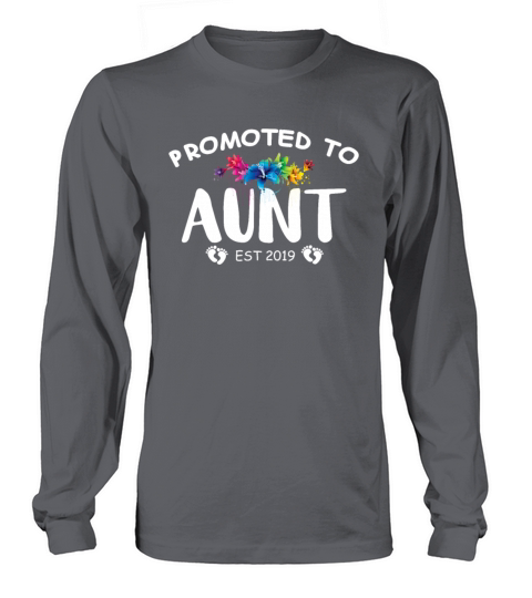 Promoted to Aunt Est 2019 New Aunt To Be T Shirt Women's Long Sleeve