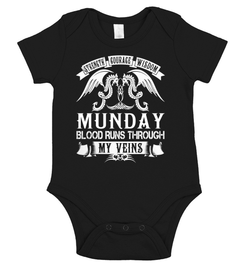 MUNDAY Shirts - Ireland Wales Scotland MUNDAY Another Celtic Legend Name Shirts Short Sleeve Baby One-Piece