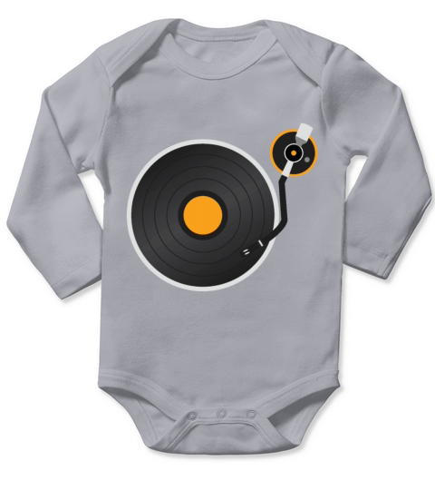 Vinyl Vintage Record Rave TShirt for Men and Wome Long Sleeve Baby One-Piece