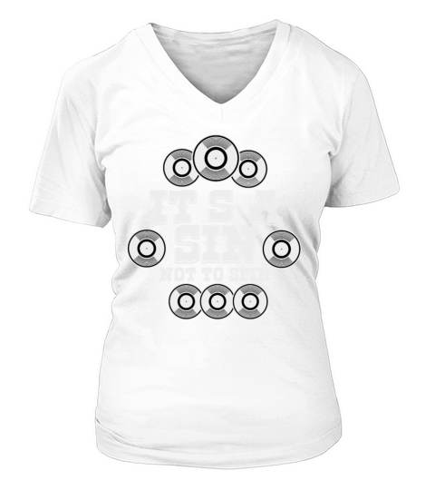 records V-neck T-Shirt Woman