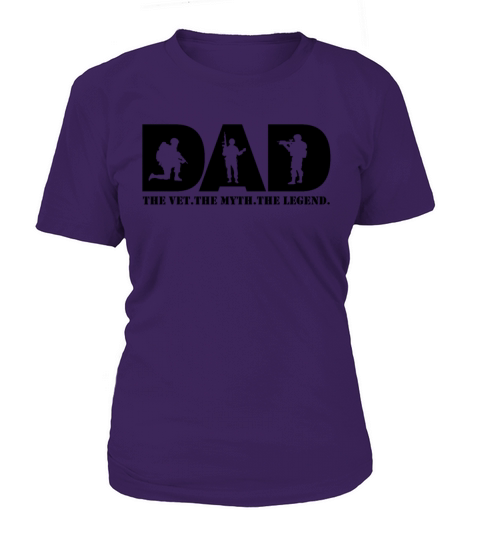 Dad The Vet The Myth The Legend Veteran Warrior Women's T-Shirt