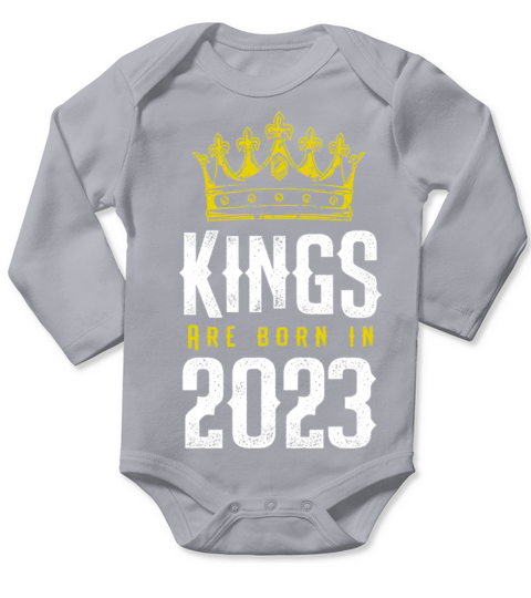 kings are born 2023 Long Sleeve Baby One-Piece