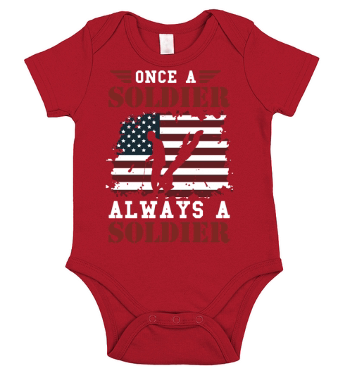 once a solder always a solder patriotic Short Sleeve Baby One-Piece