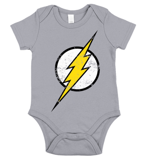 Justice League The Flash Logo Vintage Short Sleeve Baby One-Piece