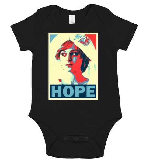 Princess Diana Vintage Face Short Sleeve Baby One-Piece