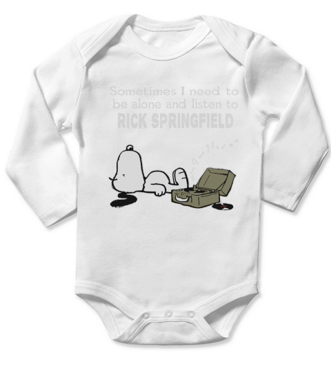 Sometimes I need to be alone and listen to Rick Springfield Long Sleeve Baby One-Piece