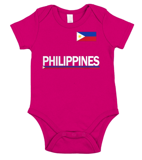 Philippines Flag Sports Jersey Filipino Shirt Short Sleeve Baby One-Piece