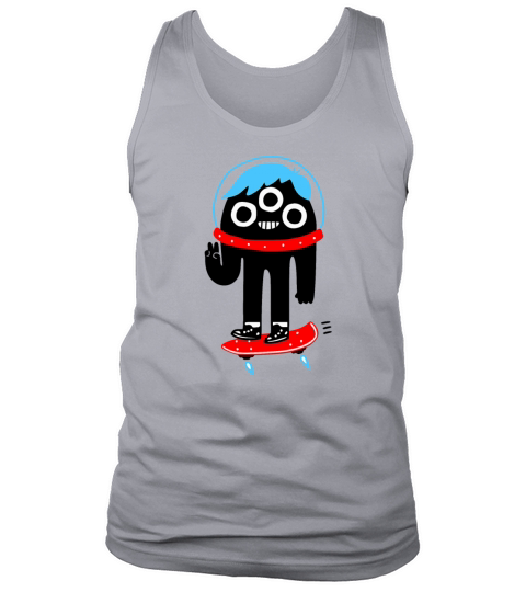 Best Nice Alien Skateboard Cartoon Men's Tank Top