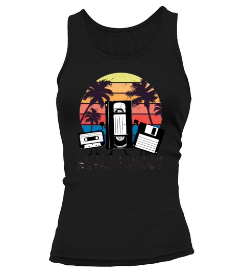 Never forget 90s VHS T-shirt floppy disk Women's Tank Top