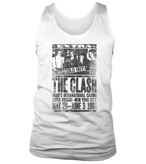 White The Clash Bonds 1981 Official Tank Top Unisex