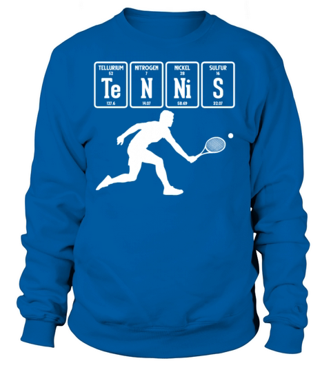Periodic Table of Elements Chemist Tennis Player Women's Sweatshirt