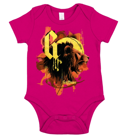 Harry Potter Gryffindor Lion Short Sleeve Baby One-Piece