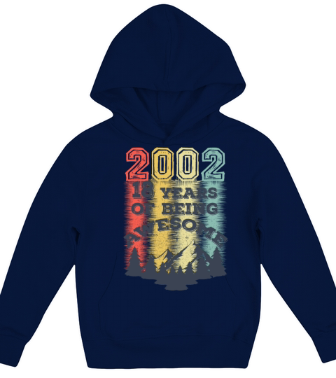 18 Year Old Gifts Vintage 2002 Kids Hoodie