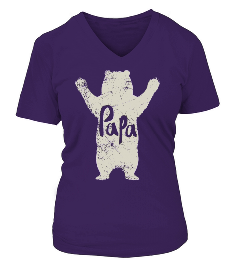 Grand papa ours câlin t-shirt V-neck T-Shirt Woman