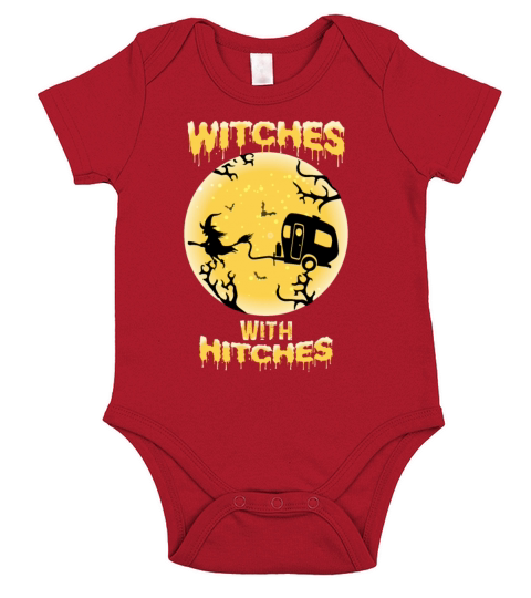 Halloween Witches With Hitches Shirt Short Sleeve Baby One-Piece