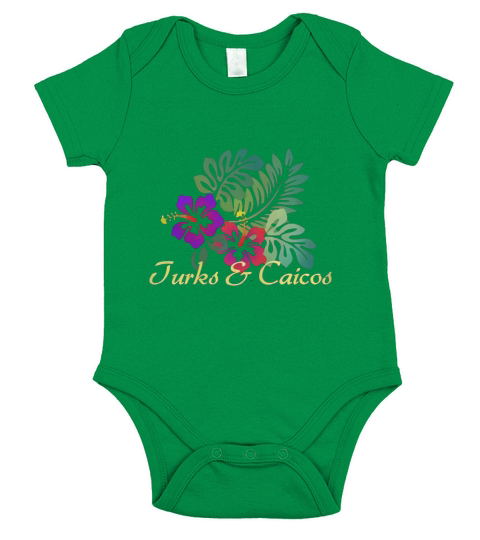 Turks And Caicos Beach Tropical Short Sleeve Baby One-Piece
