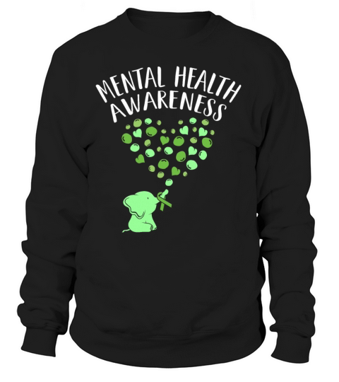 Mental Health Awareness Ribbon Elephant Women's Sweatshirt