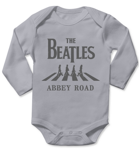 The Beatles Abbey Road Silhouette Long Sleeve Baby One-Piece