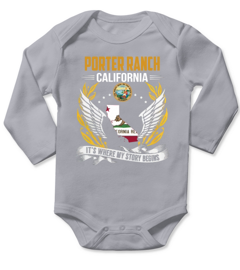 Porter Ranch, California - Its Where My Story Begins Long Sleeve Baby One-Piece