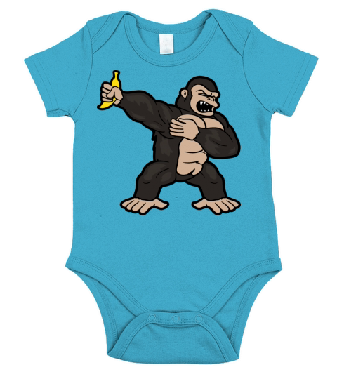 Dabbing Dab Gorilla Short Sleeve Baby One-Piece