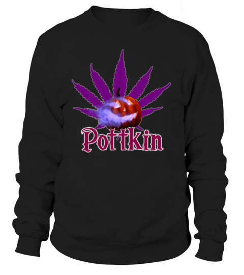 Pottkin Halloween Pumpkin Cannabis Women's Sweatshirt