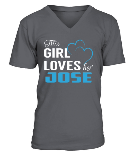 This Girl Loves Her JOSE Name Shirts V-Neck T-shirt