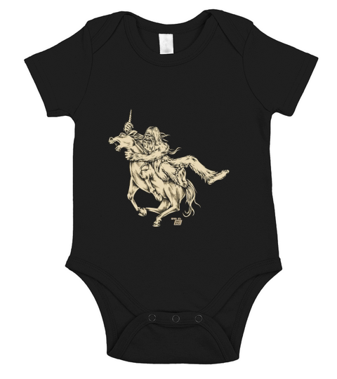 Ames Bros Bigfoot vs Unicorn T-Shirt Short Sleeve Baby One-Piece