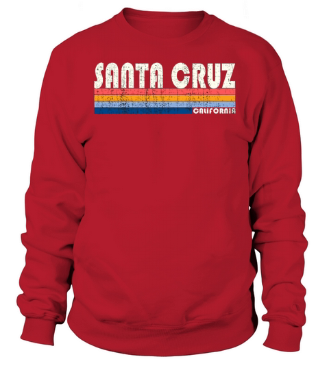 Vintage 70s 80s Style Santa Cruz CA Men's Sweatshirt
