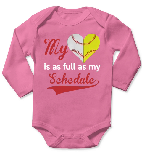 SOFTBALL  AND BASEBALL Long Sleeve Baby One-Piece