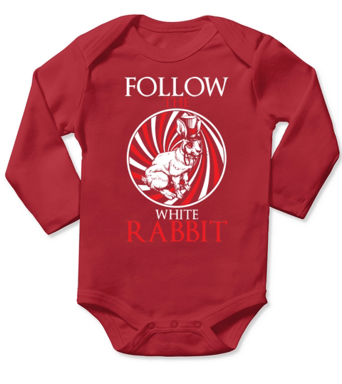 Follow the White Rabbit - Wonderland Animal Long Sleeve Baby One-Piece