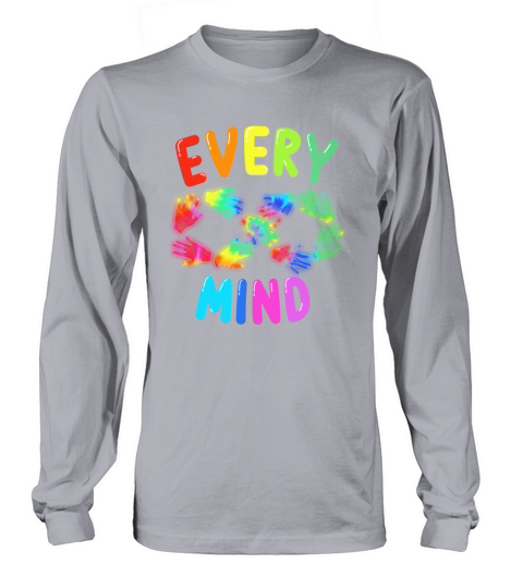Colorful Rainbow Neurodiversity Every Mind Infinit Men's Long Sleeve