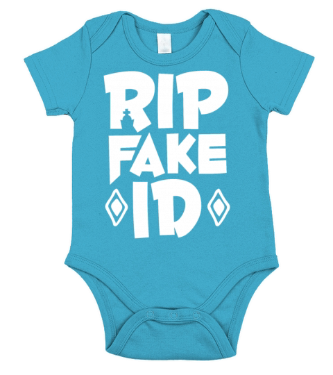 21st Birthday RIP Fake ID Turning 21 Short Sleeve Baby One-Piece