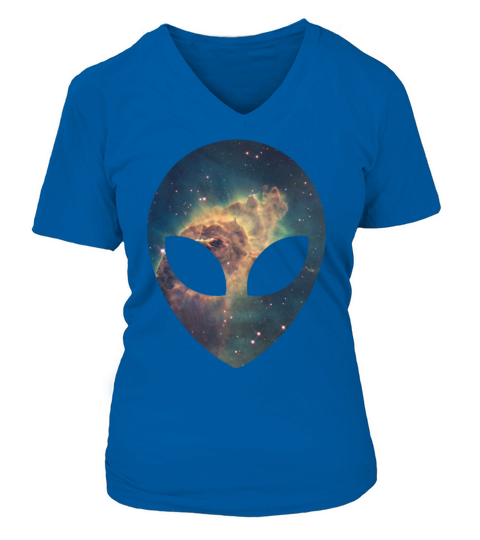 Alien Head Space Style Women's V-Neck T-shirt