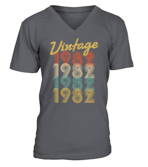 vintage retro since 1982 birthday gift Men's V-Neck T-shirt