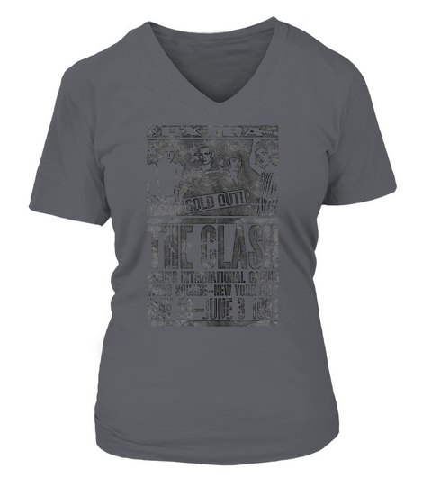 White The Clash Bonds 1981 Official V-neck T-Shirt Woman