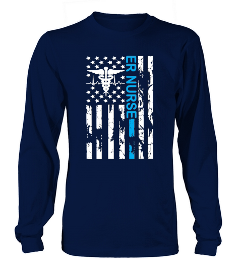 Er Nurse america flag Women's Long Sleeve