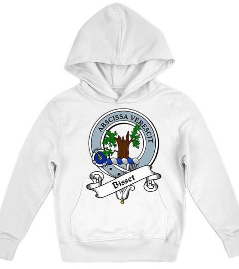 Bisset Clan Badge Scottish Clan Badges Kids Hoodie