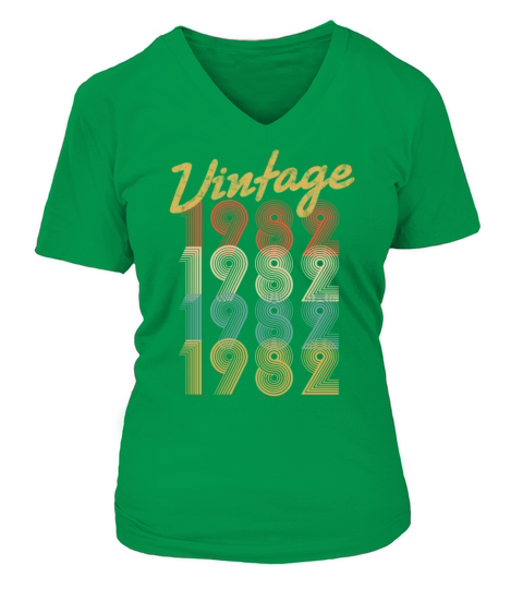 vintage retro since 1982 birthday gift Women's V-Neck T-shirt