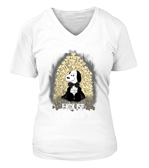 Game Of Bones Snoopy Tshirt V-neck T-Shirt Woman
