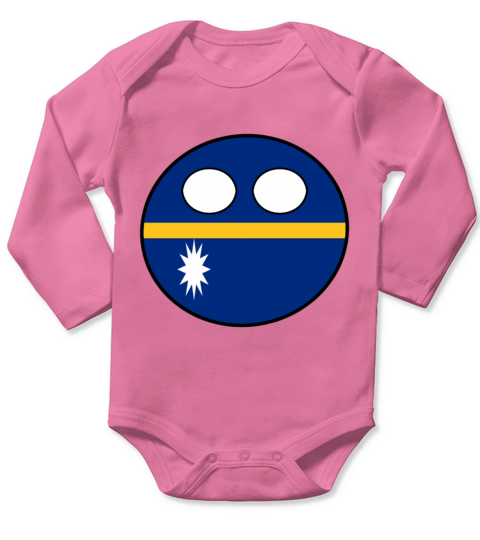 Countryball Laenderball Land Heimat Nauru Long Sleeve Baby One-Piece