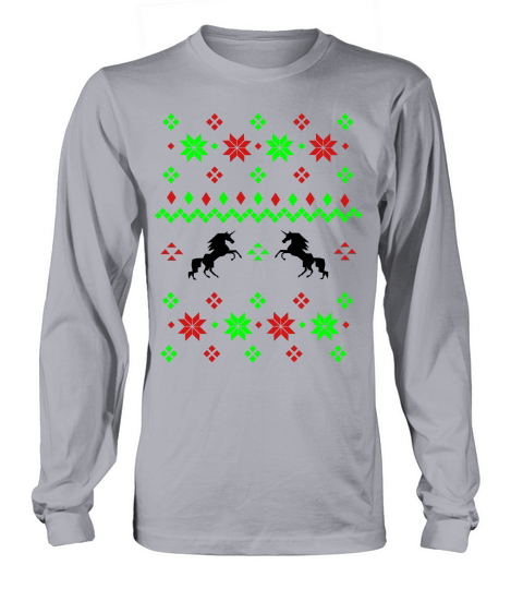 Ugly Christmas Sweater Unicorn Women's Long Sleeve