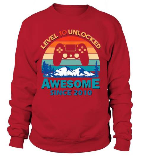 Birthday 10 Years Old Awesome Since 2010 T Shirt Women's Sweatshirt